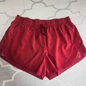 Women’s Red Drawstring Athletic Shorts